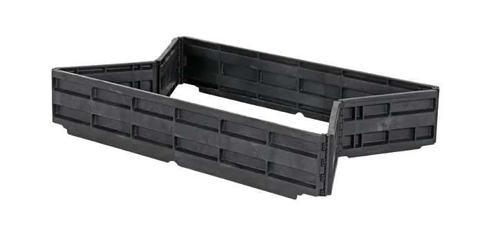 Plastic pallet collar 1200 x 800 - 6 hinges - Vouwbare pallet opzetrand 1200 x 800 mm 6 scharnieren 2 - QPHKVOUWR1208-6